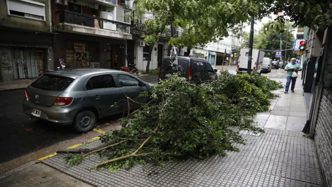 Fuerte temporal causa destrozos en Buenos Aires y deja más de 100 mil usuarios sin luz