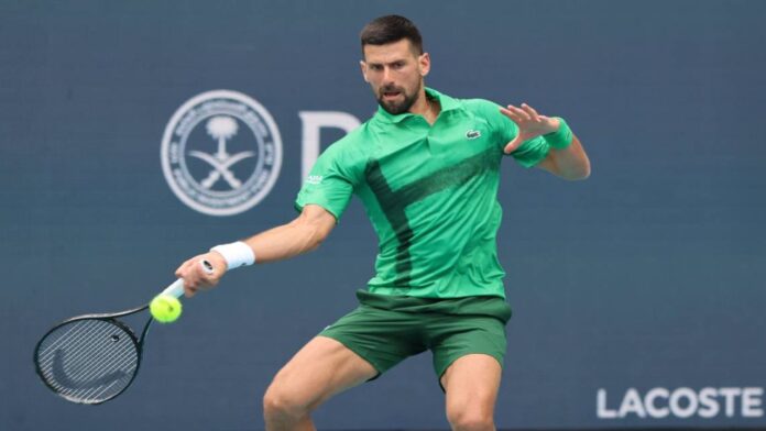 Djokovic alcanzó nuevo hito y continúa su camino a los octavos de Miami