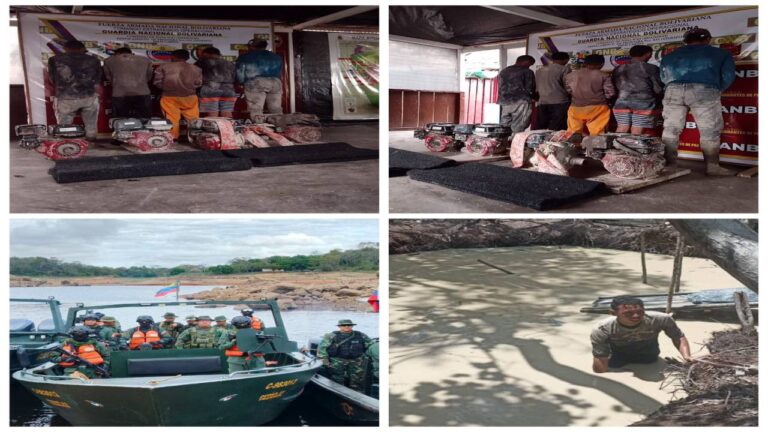 FANB detiene a cinco presuntos mineros ilegales en Amazonas