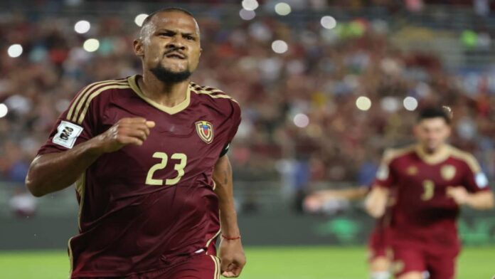 El olfato goleador de Salomón Rondón figura en el 11 ideal de la Conmebol en marzo