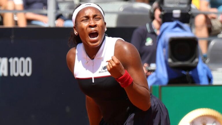 Gauff pasó el rodillo sobre Raducanu para avanzar en Roma