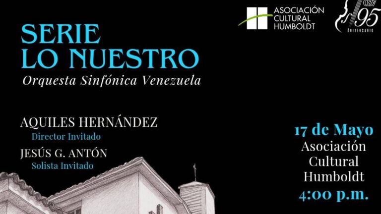 La Orquesta Sinfónica Venezuela presenta de la Serie Lo Nuestro un nuevo concierto en la Asociación Cultural Humboldt