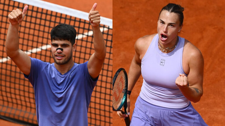 Alcaraz y Sabalenka debutaron con victoria en Roma