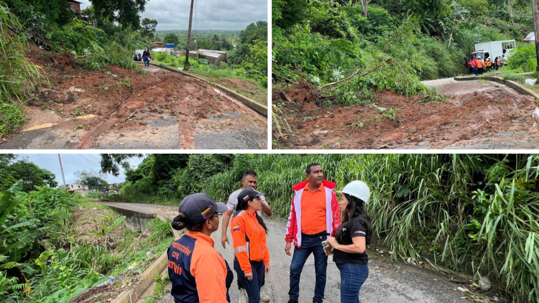En estado Monagas, al menos tres viviendas más, resultaron afectadas por deslizamiento de tierra por las fuertes lluvias en Maturín.
