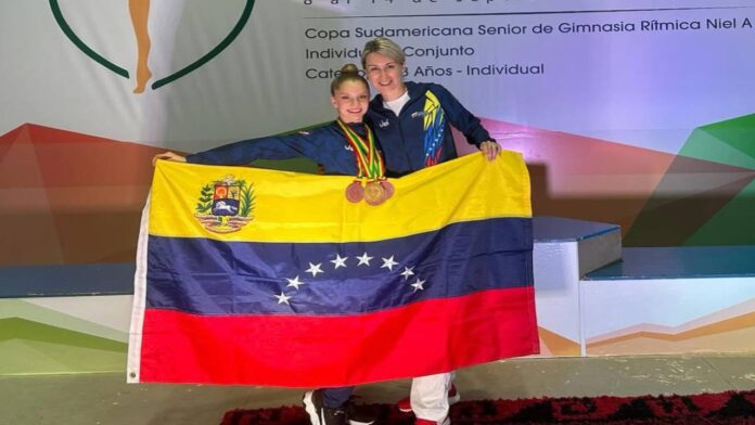 Jimena Domínguez le dio a Venezuela el campeonato absoluto del Sudamericano de gimnasia rítmica