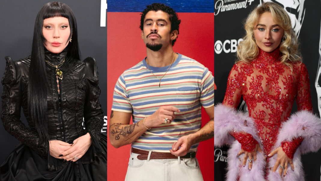 Lady Gaga, Bad Bunny y Sabrina Carpenter nominados a grabación del año en los Grammy (+nominaciones)