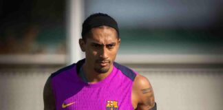 Raphinha estará una semana de baja por una sobrecarga en el aductor