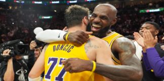 LeBron se acerca a un nuevo hito y Doncic firmó una noche de superhéroe