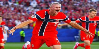 Halaand se estrena en el Mundial con un doblete para guiar a Noruega