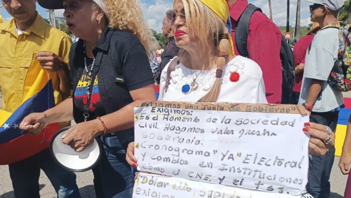 Gremios sindicales se movilizan en Caracas y exigen celebración de elecciones